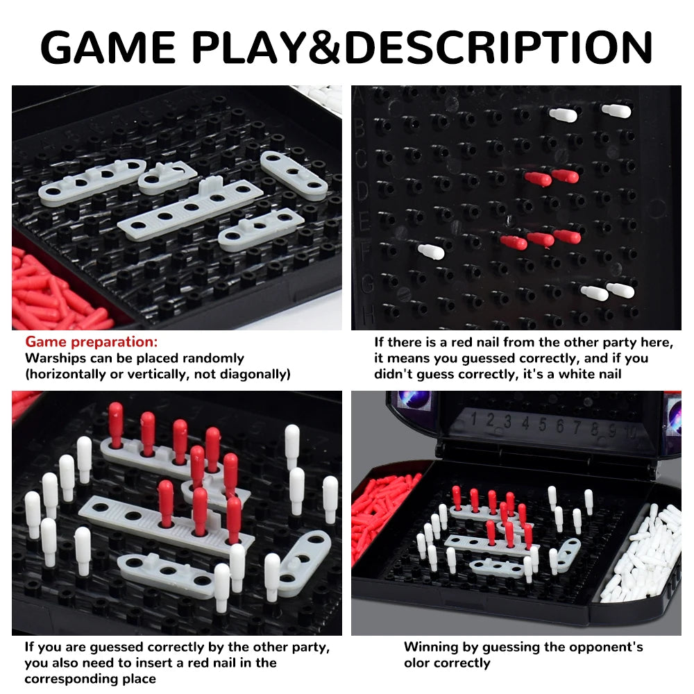 Warship Sea Ship Board Games Toys - Battleship Classic Naval Combat Strategy Table Game for Kids