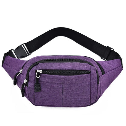 Men's Waterproof Canvas Crossbody Bag - Korean Style Outdoor Sports Waist Pack with Multiple Carry Options