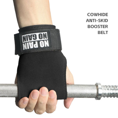 Premium Cowhide Gym Grips - Anti-Slip Palm Protection - Weightlifting, Fitness, Pull-Up, CrossFit Workout Equipment
