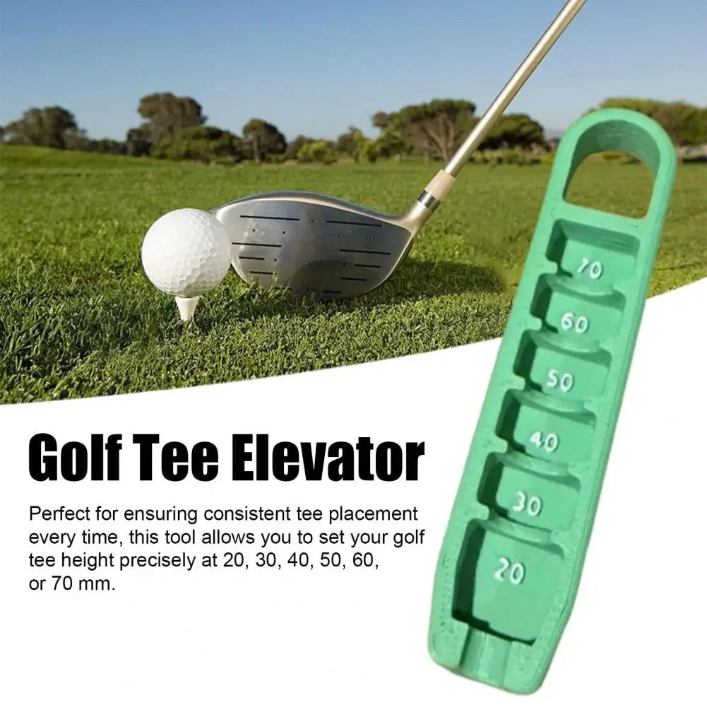 Adjustable Golf Tee Height Regulator - Portable Tee Stand with 20-70mm Precision Positioning - Essential Golf Training Tool
