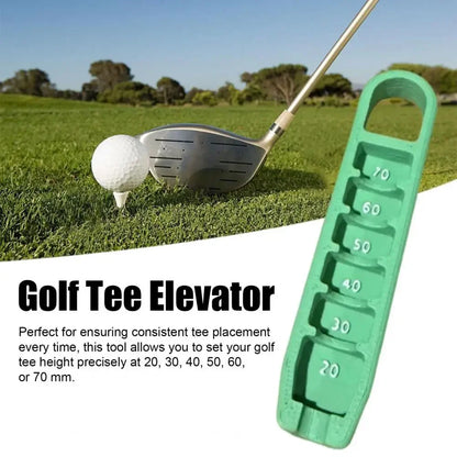 Adjustable Golf Tee Height Regulator - Portable Tee Stand with 20-70mm Precision Positioning - Essential Golf Training Tool