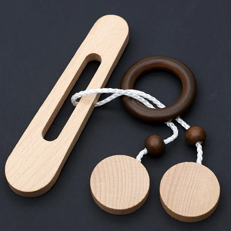 Kongming Luban Lock - Wooden Ring Escape Puzzle Game Intelligence Toy