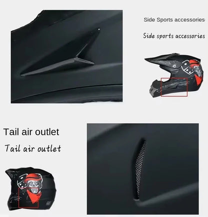 Youth Motocross Full Face Helmet - Kids Off-Road Safety Helmet with DOT Protection