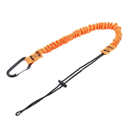 Anti-Fall Safety Lanyard with Carabiner Hook - Bungee Tether Tool Rope for Climbing, Aerial Work & Working at Heights Accessories