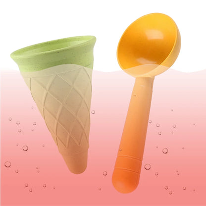 Beach Ice Cream Play Set - Eco-Friendly Wheat Straw Sand Toy Kit