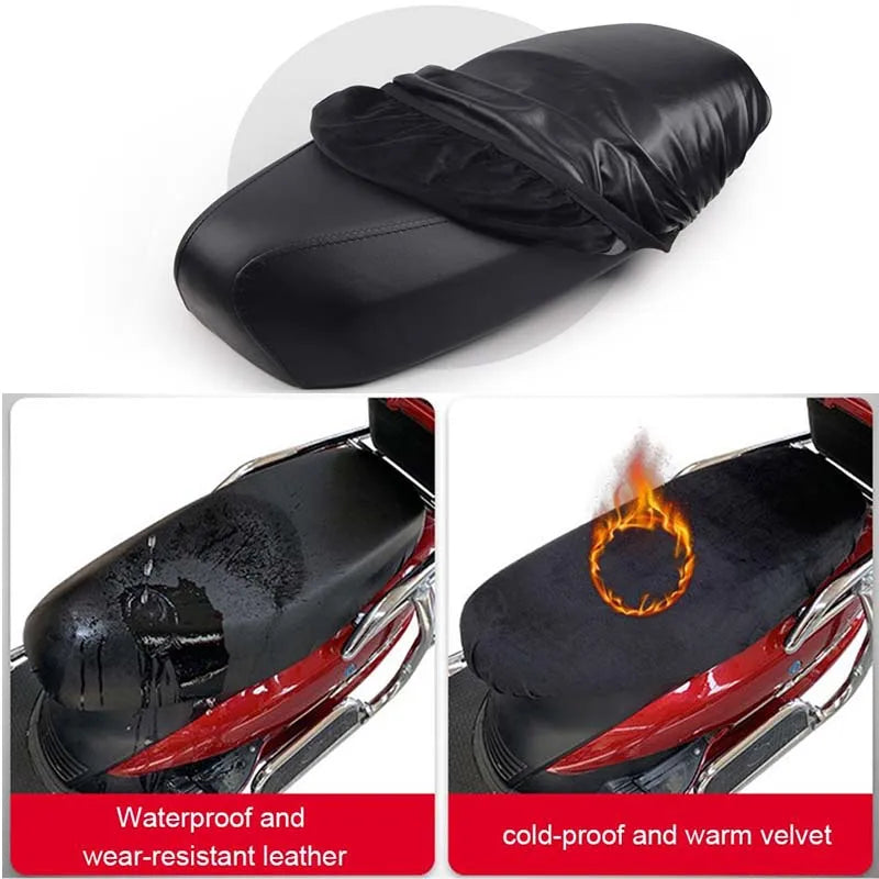Waterproof PU Leather Motorcycle Seat Cover - Anti-Scratch Cushion Protector for Motor Scooters