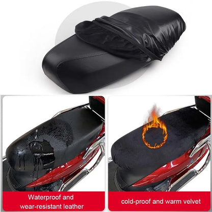 Waterproof PU Leather Motorcycle Seat Cover - Anti-Scratch Cushion Protector for Motor Scooters
