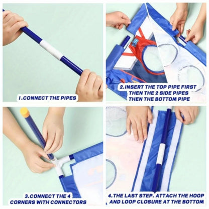 Portable Bean Bag Toss Game Set - Sandbag Throwing Game for Kids Ages 3+ and Adults