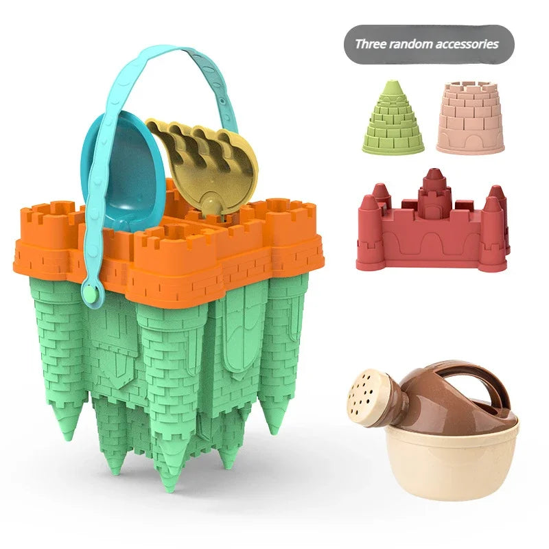 Kids Beach Castle Building Set - Complete Sand Play Kit with Bucket & Scoop - Outdoor Summer Sandbox Toys for Children & Family Fun