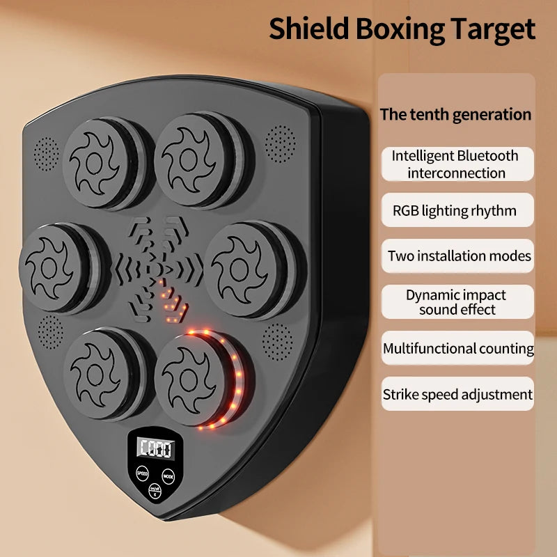 Smart Bluetooth Music Boxing Trainer - Rhythm Response Fitness Bag for Sports & Muay Thai Exercise