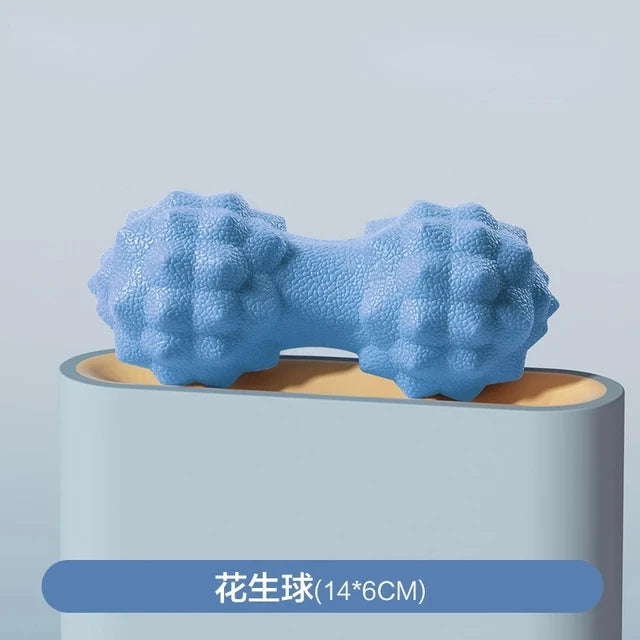 Dual-Texture Fascia Massage Ball Set - Peanut & Round Design for Deep Tissue Relief