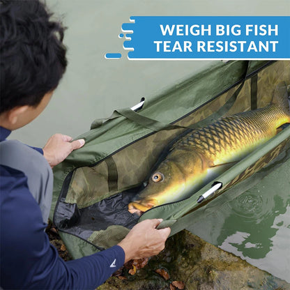 Folding Mesh Fish Weigh Sling - Professional Bass Fishing Weigh Bag