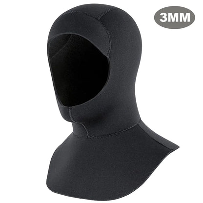 3mm/5mm Thermal Neoprene Diving Hood - Stretchy Wetsuit Cap for Men & Women Cold Water Scuba, Snorkeling & Surfing