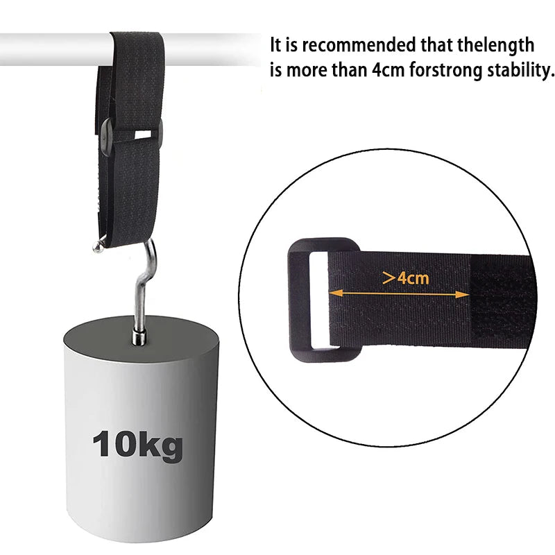 2M Cut-to-Length Reusable Nylon Cable Organizer Strap - Self-Adhesive Hook and Loop Fastening Tape with Buckle for Storage and Securing