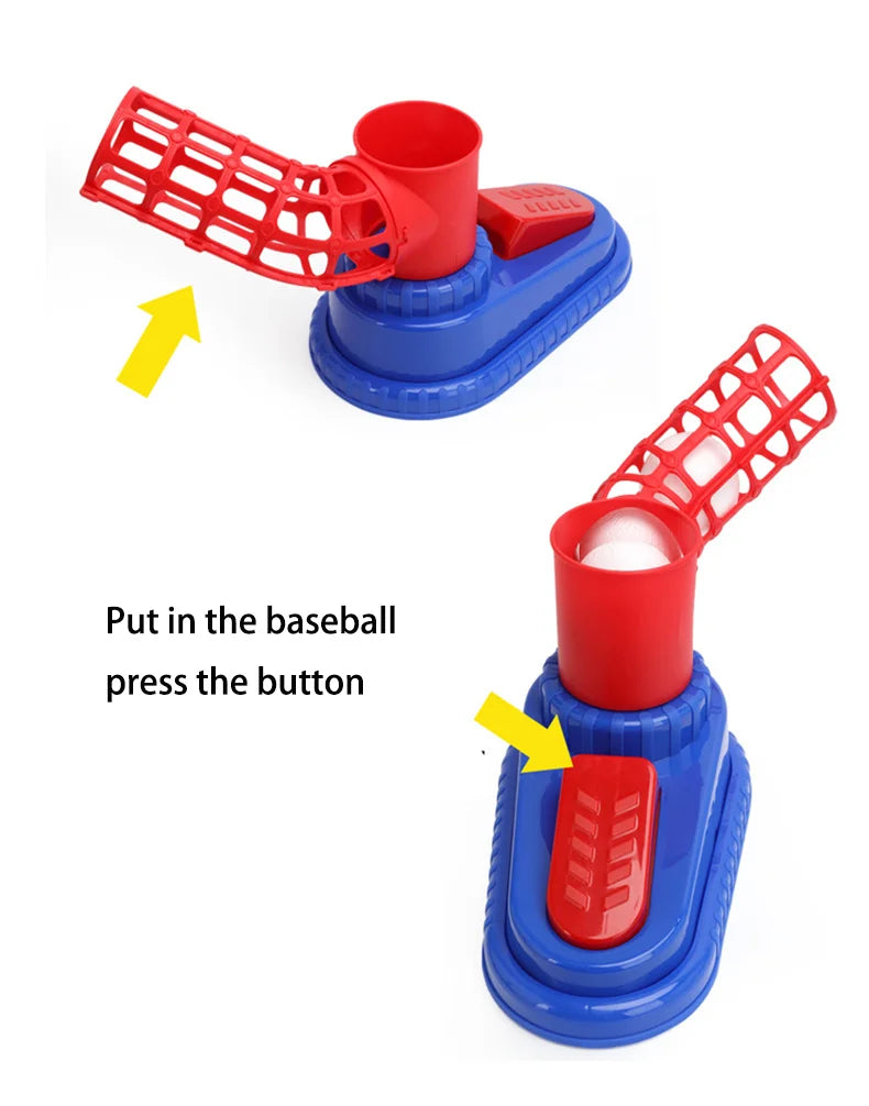 Automatic Baseball Pitching Machine - Adjustable Outdoor Training Set for Kids
