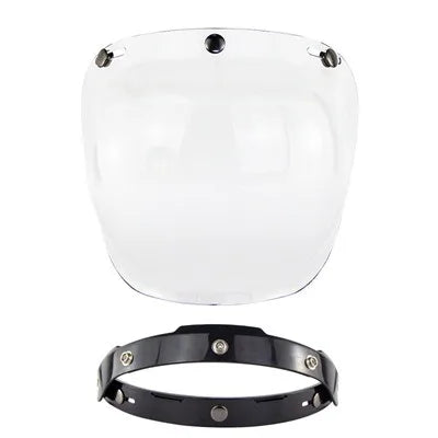 Retro Motorcycle Helmet Bubble Visor - Anti-Fog UV Protection HD Lens for Open Face Half Helmets