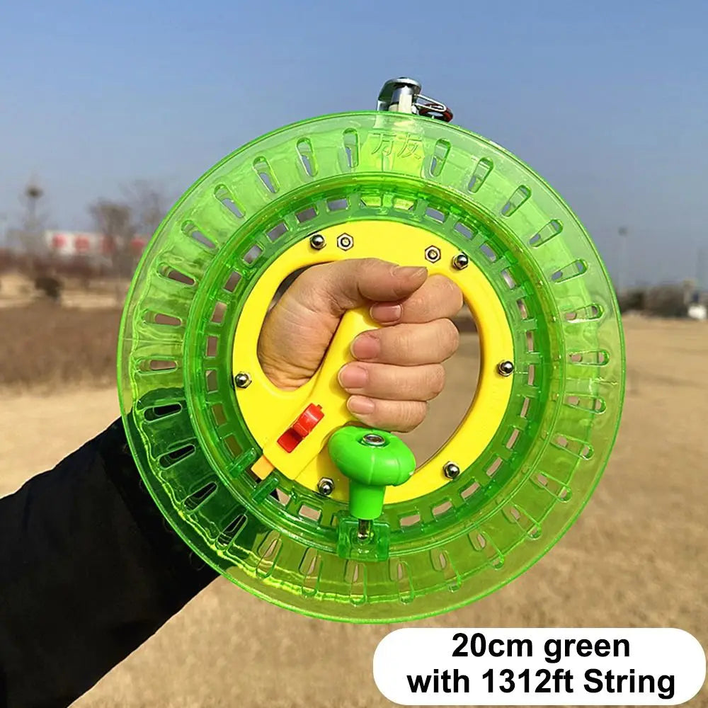 Premium PET Kite Line Winder with Lock - Fire Wheel String Spool - 18/20/22/26cm - Flying Kite Reel with String