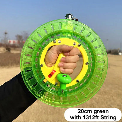 Premium PET Kite Line Winder with Lock - Fire Wheel String Spool - 18/20/22/26cm - Flying Kite Reel with String