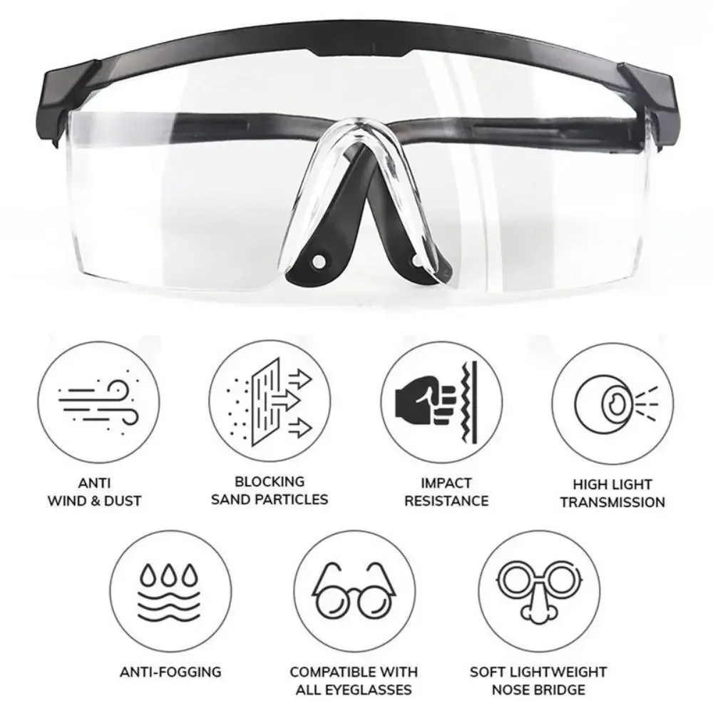 Safety Goggles Anti-Splash Eye Protection Windproof Dustproof Waterproof Protective Glasses for Work Cycling Sports