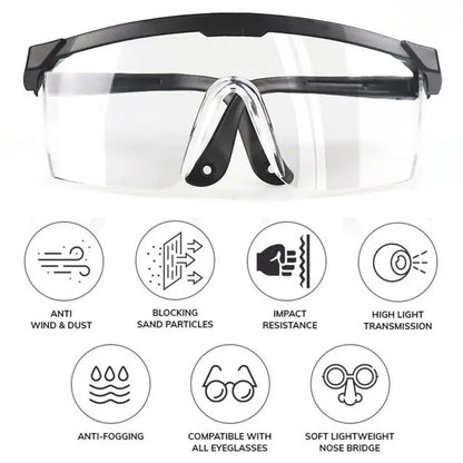 Safety Goggles Anti-Splash Eye Protection Windproof Dustproof Waterproof Protective Glasses for Work Cycling Sports