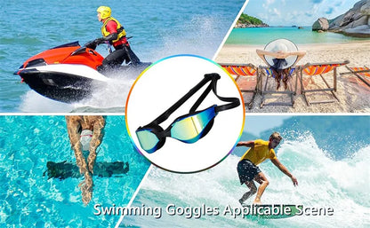 Professional HD Anti-Fog Swimming Goggles - Leak-Proof Adjustable Silicone Eyewear for Men & Women