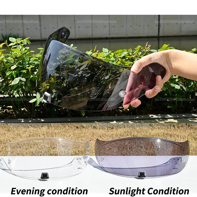 Motorcycle Helmet Visor Lens KDF-16-1 - Anti-UV Anti-Scratch Full Face Shield with Photochromic Technology