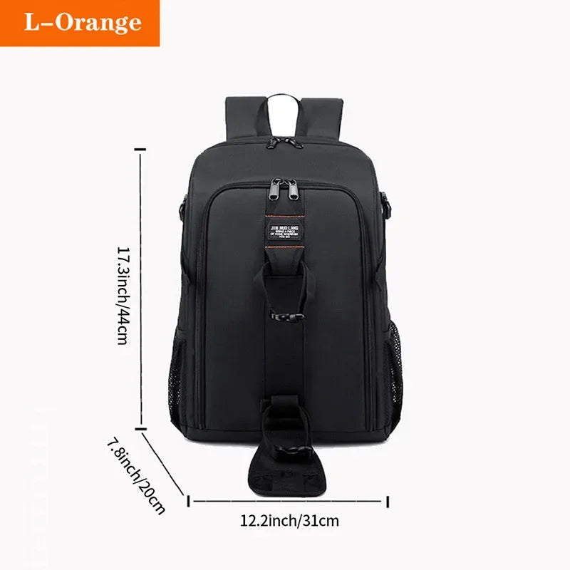 Waterproof Camera Backpack - Oxford Cloth Photography Bag for Outdoor DSLR Use