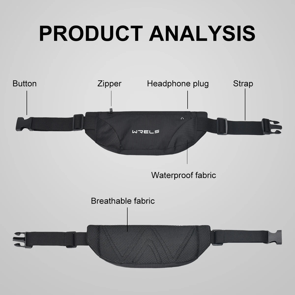 Waterproof Running Waist Bag - Ultra-Thin Elastic Sports Phone Holder for Outdoor Fitness