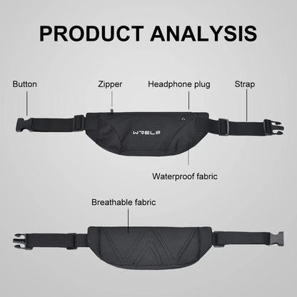 Waterproof Running Waist Bag - Ultra-Thin Elastic Sports Phone Holder for Outdoor Fitness