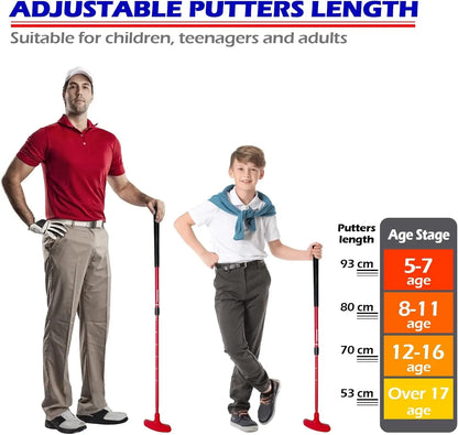 Adjustable Length Golf Putter - Ambidextrous Design for Men, Women & Kids