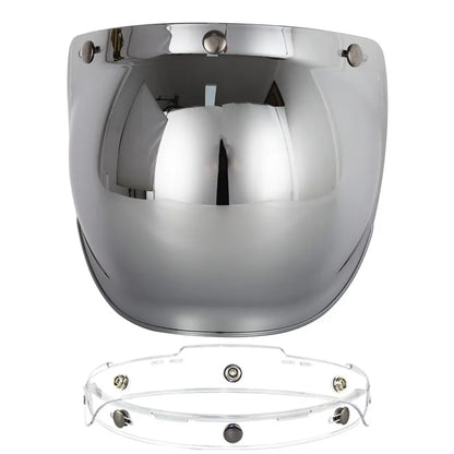 Retro Motorcycle Helmet Bubble Visor - Anti-Fog UV Protection HD Lens for Open Face Half Helmets