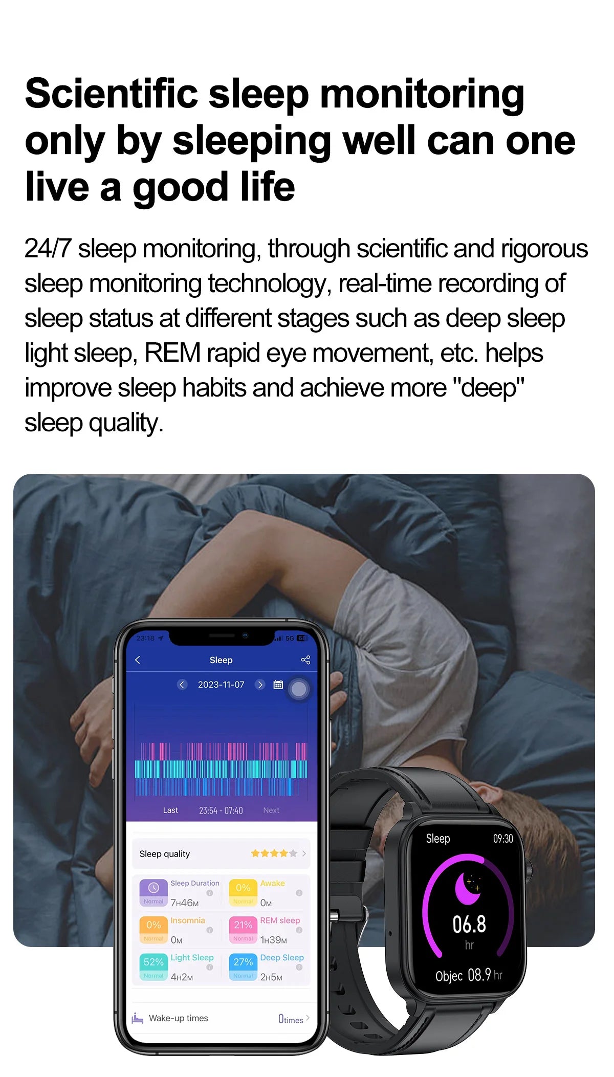 Advanced Health Monitoring Smart Watch - ECG+PPG, Blood Pressure, Heart Rate, 1.96" AMOLED Display, 100+ Sports Modes (Men & Women)