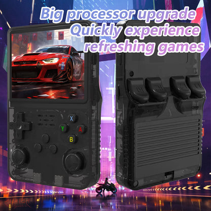 R36S Portable Handheld Game Console - 3.5" IPS Screen - 640x480 Resolution - 64GB Memory - Classic Games Preloaded