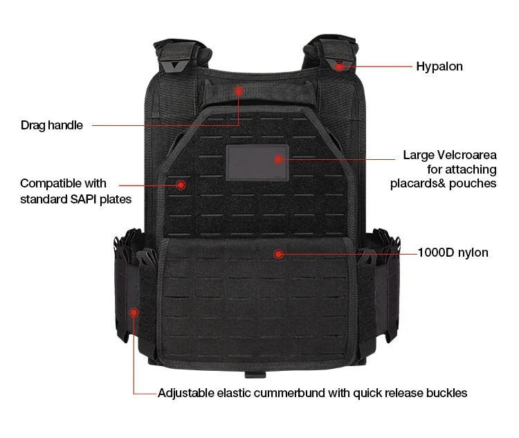 Tactical Multi-Functional Vest - Fast Detachable Lightweight Design
