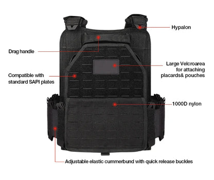 Tactical Multi-Functional Vest - Fast Detachable Lightweight Design