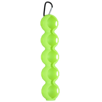 Portable Silicone Golf Ball Pouch - 5-Ball Capacity Carry Case with Hook - Essential Golf Accessories