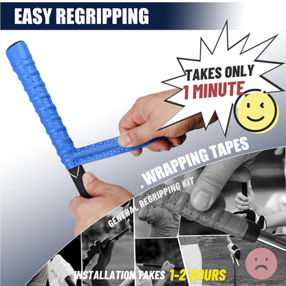 Premium Golf Grip Tape - Non-Slip PU Club Grip Wrap with Sweat-Proof Technology - Universal Fit for Drivers, Irons & Putters
