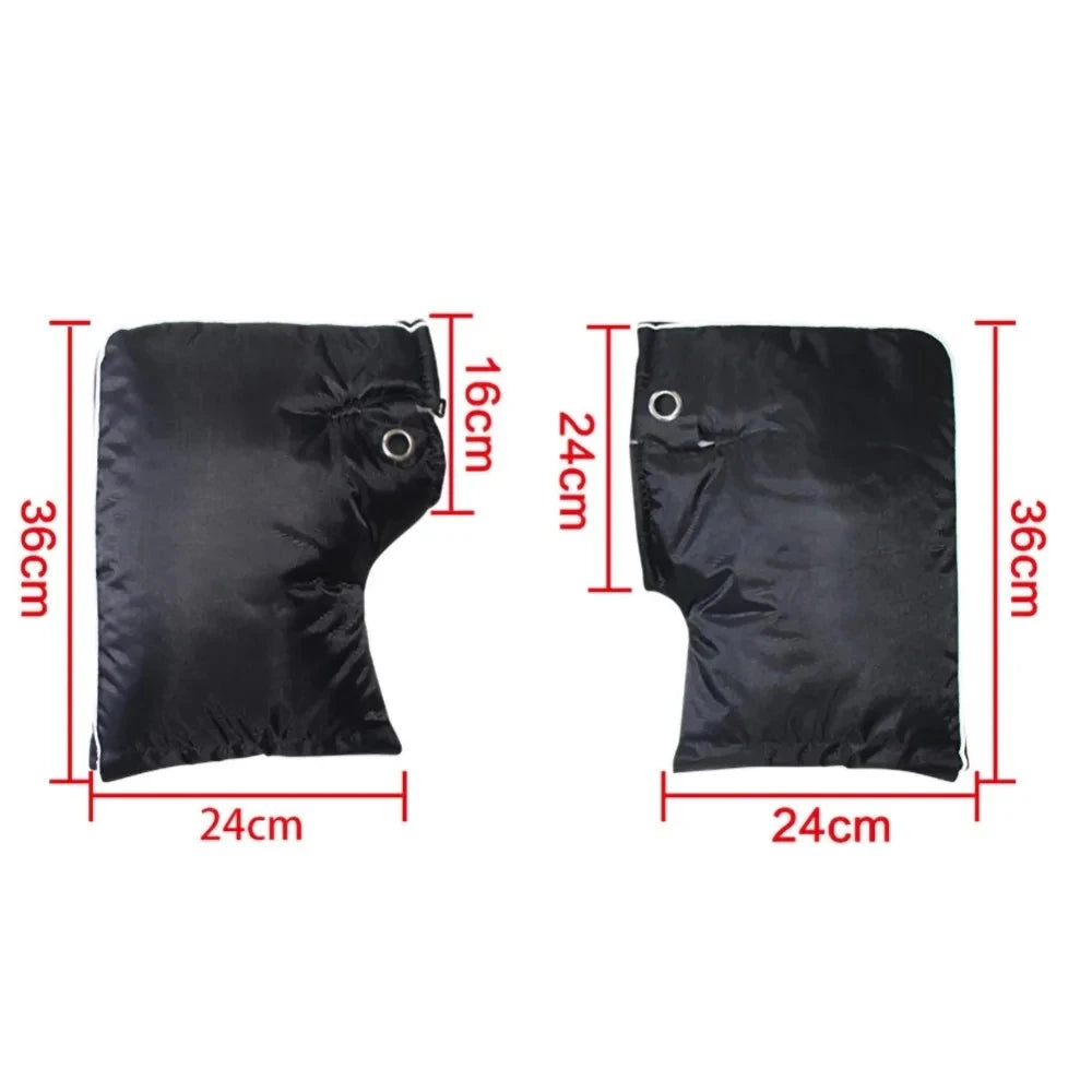 Winter Motorcycle Handlebar Muffs - Thick Warm Rainproof Gloves for Electric Scooter & Motorbike (2024)