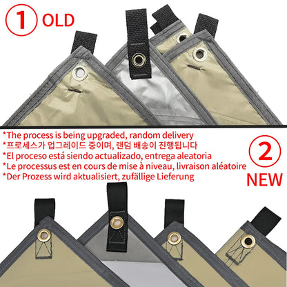 Waterproof Camping Tarp - 3500mm PU Coated 190T Polyester Sun Shelter with UV Protection - Multiple Sizes Available