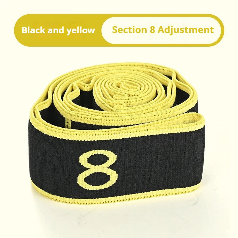 Yoga Resistance Band - Sectioned Stretching Belt for Pilates, Dance & Fitness Training