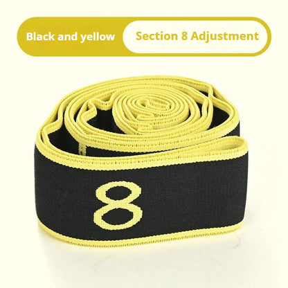 Yoga Resistance Band - Sectioned Stretching Belt for Pilates, Dance & Fitness Training