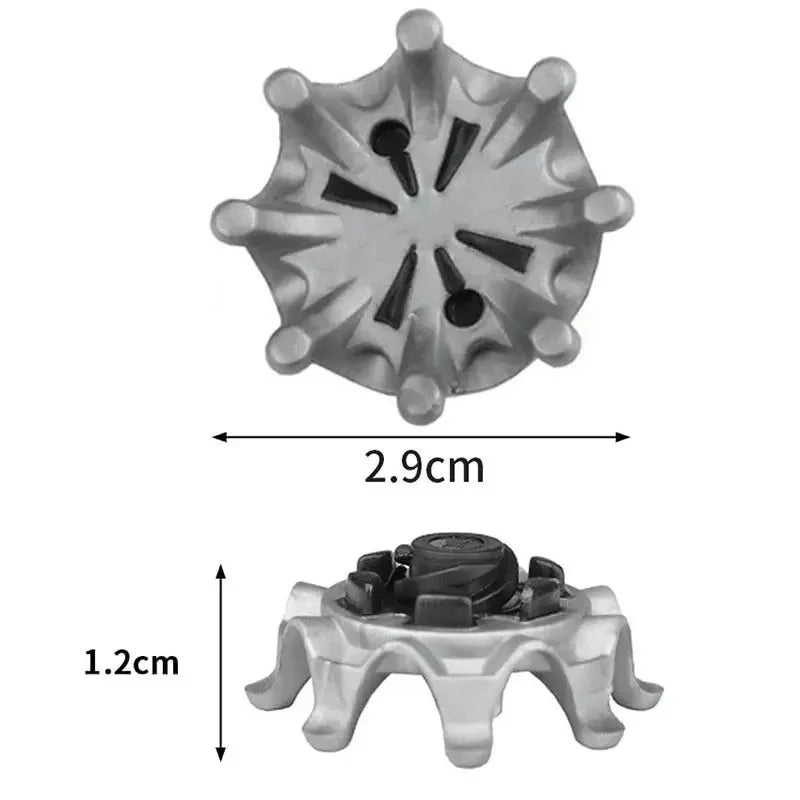 Golf Shoe Spikes Replacement Set - 14pcs Screw-In Cleats for Outdoor Training (Grey/Black)