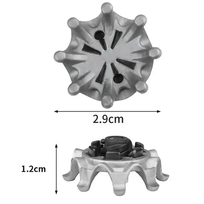Golf Shoe Spikes Replacement Set - 14pcs Screw-In Cleats for Outdoor Training (Grey/Black)