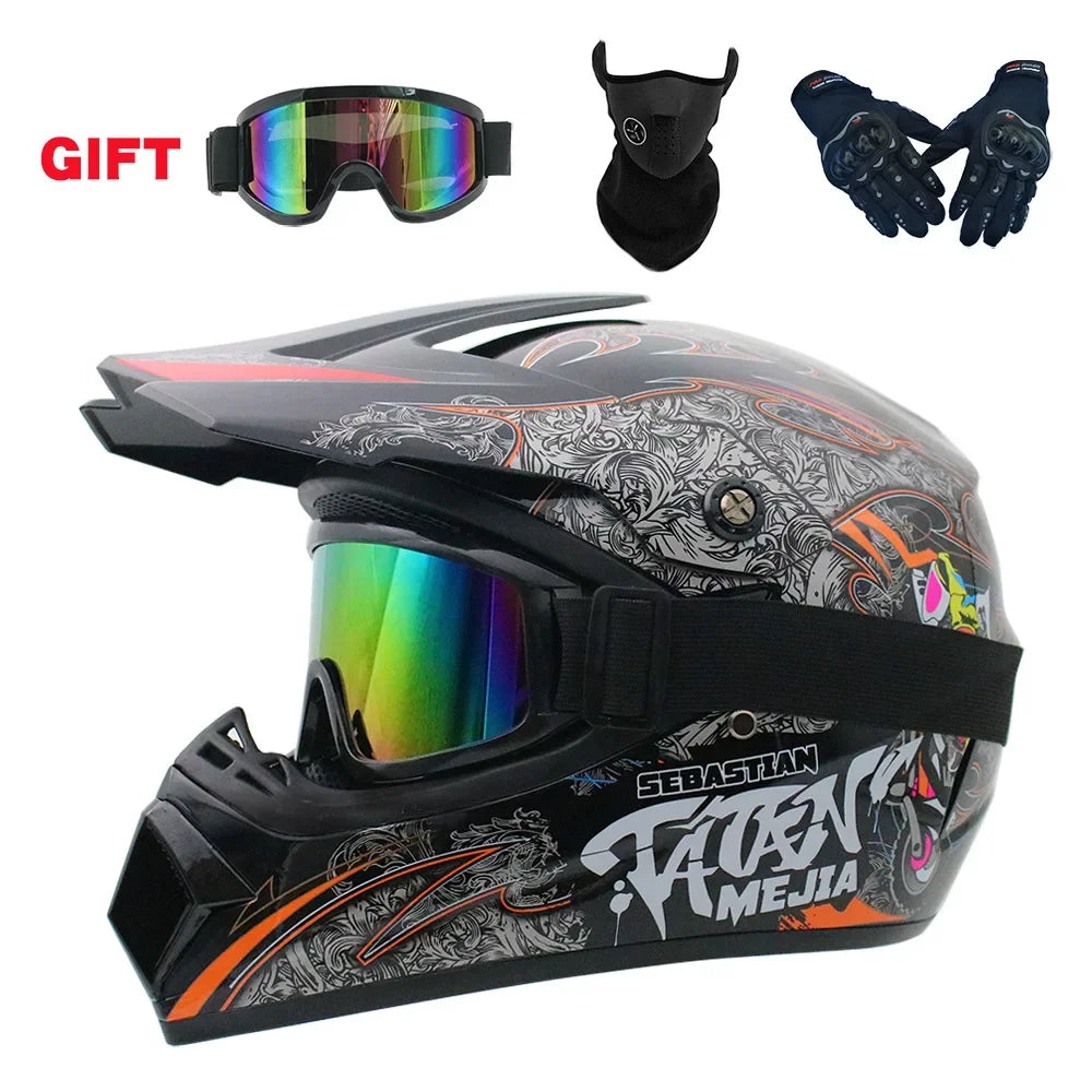 Full Face Motocross Helmet - Off-Road Downhill AM DH Cross Capacete - Free Shipping + 3 Free Gifts