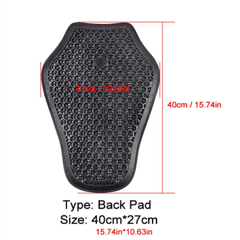 CE-Certified Motorcycle Back Protector - Spine Armor Insert for Riding Jackets