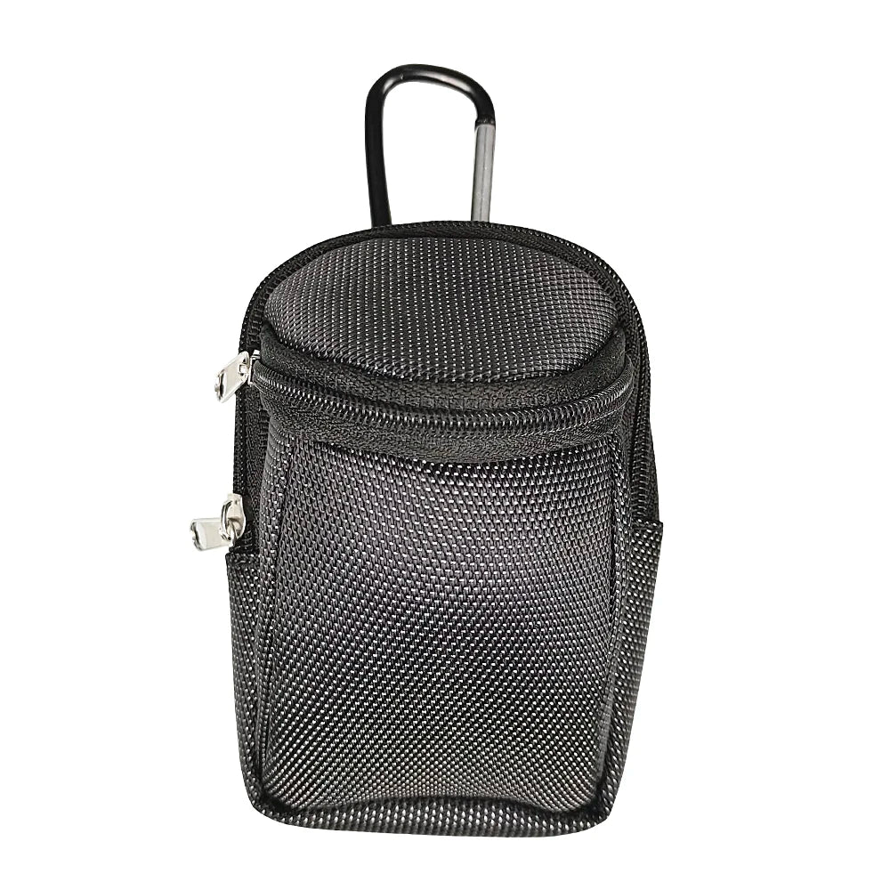 Portable Mini Golf Ball Waist Bag - Nylon Park Golf Ball Holder with Hook for Outdoor Sports