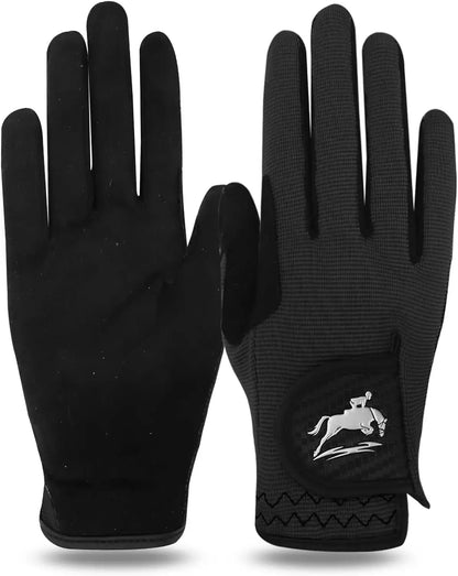 Women's Equestrian Riding Gloves - Breathable Mesh, Lightweight, Comfortable Grip, All-Weather Color Pack