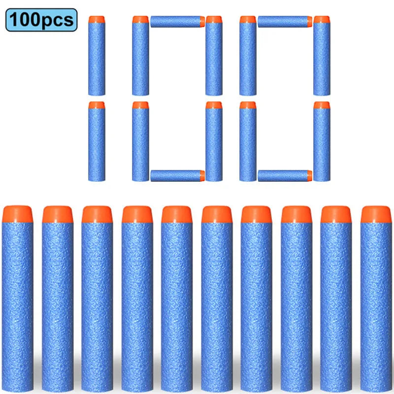 Soft EVA Foam Darts 7.2cm - 100 Pack Refill Bullets for Toy Blasters