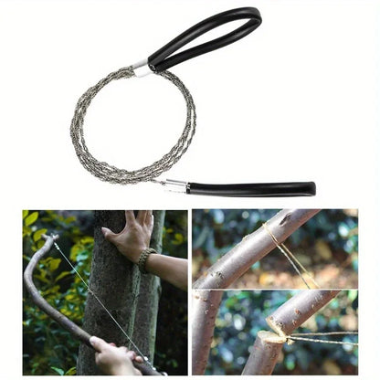 Portable Stainless Steel Wire Saw for Outdoor Camping & Hiking