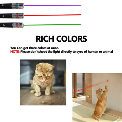 Mini LED Laser Pointer & Pet Training Flashlight - 2-in-1 Interactive Cat Toy & Scratching Entertainment - Perfect Christmas Gift for Pets